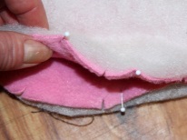 Tailoring diaper-cocoon on stickies for newborns with their own hands