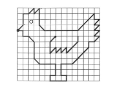 Graphic dictation Rooster