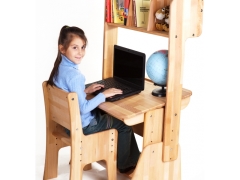 Desk for schoolchildren with a superstructure