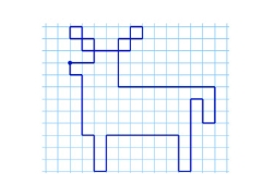 Graphic dictation and drawings on the cells Fawn