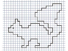 Graficzne dyktowanie na komórce dla dzieci w 1 klasie