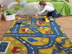 Children's carpet with roads