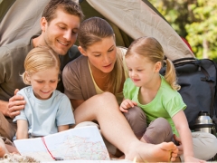 Vacaciones con niños en los suburbios.