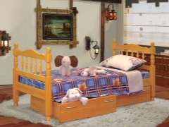 Children's beds made of solid wood