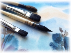 Watercolor brushes: features of choice