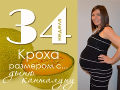 34 week of pregnancy: what happens to the fetus and the expectant mother?