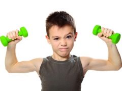 Effective exercises with dumbbells for children