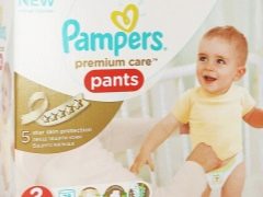 Pampers diaper panties: model range and sizes