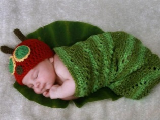 Knitted cocoon for a newborn