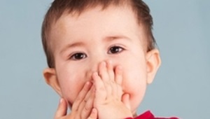 An abscess on the gum in a child