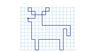 Graphic dictation and drawings on the cells Fawn