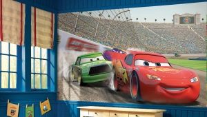 Wallpaper with cars for the children's room