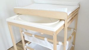 Changing table with bath: features and selection