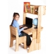 Desk for schoolchildren with a superstructure