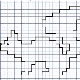 Graphic dictation on the cells for children in grade 1