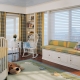 Cortinas para la habitación infantil del niño.