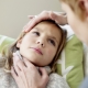 What does a healthy child's throat look like, and how is it sick?