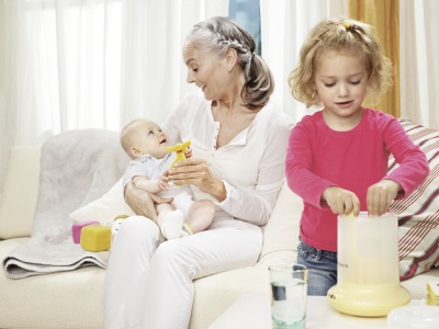 Woman teaches bottle