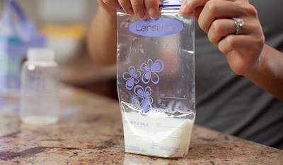 bolsas de congelación de leche