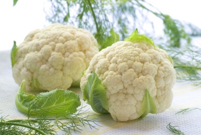 Coliflor para la alimentación.