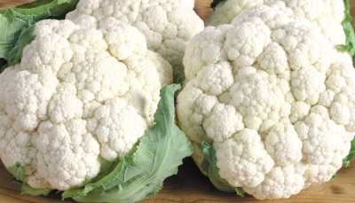 Coliflor para la alimentación.