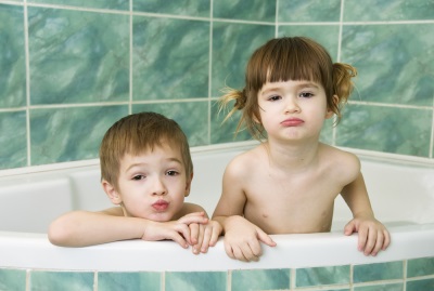 Higiene - baño para niños.