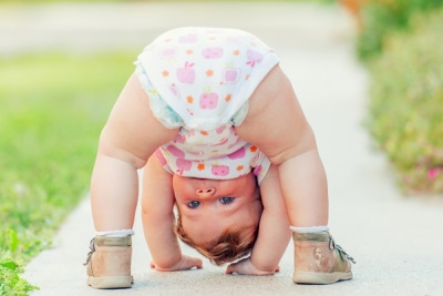 Toddler girl on the street