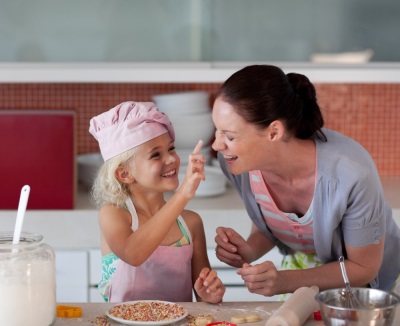 Cooking with a child