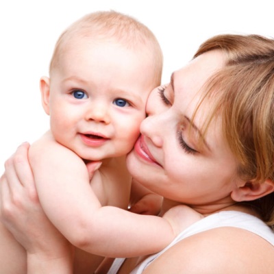 Mamá con un bebe 7 meses