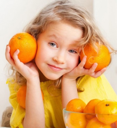 Naranjas en la dieta del niño.