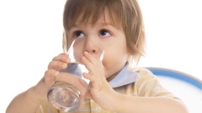 Baby drinking water