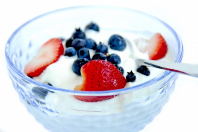 Yogur de fruta fresca