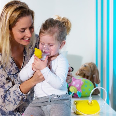 Inhalador de compresión para bebés