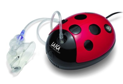 Inalatore a compressione come una coccinella