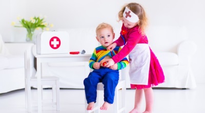 Children play doctor