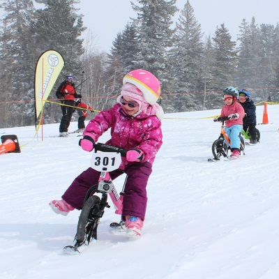 Runbike con gli sci