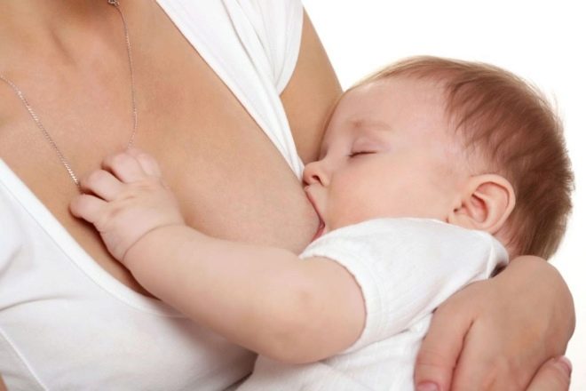 Proper attachment of the baby for breastfeeding